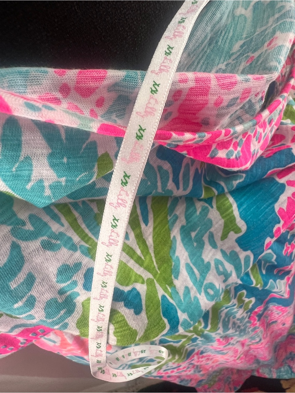 Lilly Pulitzer Pink, Aqua & Green Printed Cotton Tank Maxi Dress Size M - Picture 4 of 5